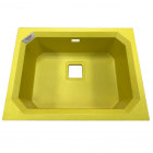 Прямокутна кухонна мийка Fabiano Crystal 61x46 Yellow жовта