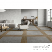 Керамогранит под бетон с деревом Ceramica Deseo Overlay Concrete 600x600