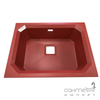 Прямоугольная кухонная мойки Fabiano Crystal 61x46 Rouge красная