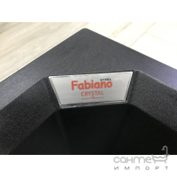Прямоугольная кухонная мойки Fabiano Crystal 61x46 Titanium серая