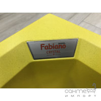 Прямоугольная кухонная мойки Fabiano Crystal 61x46 Yellow желтая