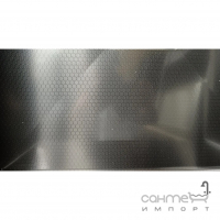Прямоугольная кухонная мойка под столешницу Fabiano Quadro 49 Celldecor Nano Graphite графит, декор клетки