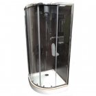 Напівкругла душова кабіна Veronis KN-3-80 Premium профіль хром/прозоре скло