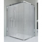 Прямокутна душова кабіна Veronis Unimar XL 1000x800 профіль хром/матове скло