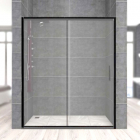 Душевая дверь в нишу Veronis Carmen Black 110 профиль черный/прозрачное стекло