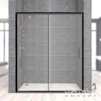 Душевая дверь в нишу Veronis Carmen Black 110 профиль черный/прозрачное стекло