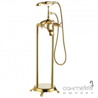 Підлоговий змішувач для ванни в стилі ретро Veronis Gold 02020 золото