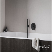 Смеситель для ванны скрытого монтажа на три потребителя Ravak Eleganta X070297 матовый черный