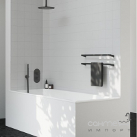Смеситель для ванны скрытого монтажа на три потребителя Ravak Espirit X070283 матовый черный