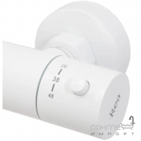Душевая стойка с термостатом для ванны Rea Lungo REA-P6608 матовая белая