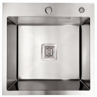Квадратная врезная кухонная мойка Platinum Handmade HSB 500x500x220 нержавеющая сталь PVD
