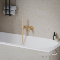 Смеситель для ванны скрытого монтажа с душевым гарнитуром Ravak Eleganta X070374 розовое золото браш