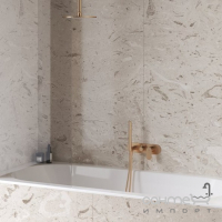 Смеситель для ванны скрытого монтажа с душевым гарнитуром Ravak Eleganta X070370 розовое золото браш
