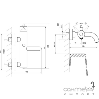 Смеситель для ванны Ravak Espirit X070353 розовое золото браш