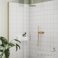 Змішувач для ванни прихованого монтажу з душовим гарнітуром Ravak Espirit X070361 рожеве золото браш