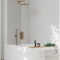 Смеситель-термостат для ванны на три потребителя, скрытого монтажа Ravak Espirit X070363 розовое золото браш