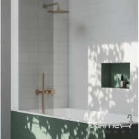 Змішувач для ванни прихованого монтажу з душовим гарнітуром Ravak Espirit X070356 розовое золото браш