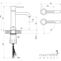 Смеситель для раковины Ravak Espirit BeCool X070398 розовое золото браш