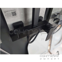 Душевая стойка с смесителем для ванны Qtap Gemini QT51103KNG матовая черная