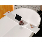 Полиця для ванни з тримачами для смартфона/планшета та двох бокалів Miraggio Venice Mirasoft біла матова