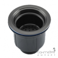 Прямокутна кухонна мийка на одну чашу із сушінням Gappo GS 7850-6R PVD чорна нерж. сталь