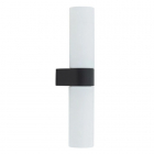 Двойное цилиндрическое бра для ванной комнаты Nowodvorski Natalie 10728 IP44 матовое черное/белое стекло