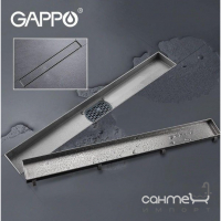 Линейный душевой трап Gappo G89007-4 нержавеющая сталь под плитку, 900 мм
