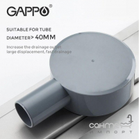 Лінійний душовий трап Gappo G89007-4 нержавіюча сталь під плитку, 900 мм
