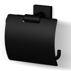 Держатель для туалетной бумаги с крышкой Imprese Bilovec 142255B матовый черный
