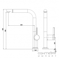 Смеситель для кухни Аква Родос Rinimi 02 Stainless Steel нержавеющая сталь