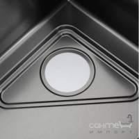 Прямоугольная кухонная мойка с коландером Gappo GS7246-6 нержавеющая сталь PVD