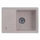 Прямокутна гранітна кухонна мийка на одну чашу із сушкою Kroner Komposit COL-6243 CV031059 пісочна