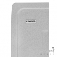 Прямокутна гранітна кухонна мийка на одну чашу із сушкою Kroner Komposit GRA-6243 CV031061 сіра