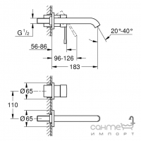 Смеситель для раковины скрытого монтажа Grohe Essence new 29192001 хром, излив 18 см