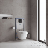 Инсталляция для подвесного унитаза Grohe Rapid SL Skate Cosmopolitan 39940000 панель черный глянец