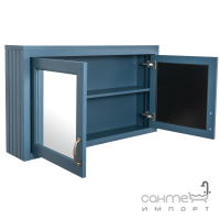 Подвесной зеркальный шкафчик Аква Родос Waterford 100 матовый синий