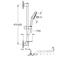 Душовий гарнітур Grohe Vitalio Comfort 110 26974001 хром, 3 режими