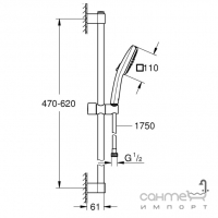 Душовий гарнітур Grohe Tempesta Cube 110 26748003 хром, 2 режими