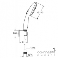 Душовий гарнітур Grohe Tempesta 110 26164003 хром, 2 режими