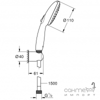 Душовий гарнітур Grohe Tempesta 110 26920003 хром, 3 режими