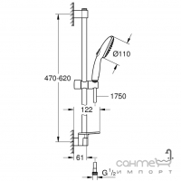 Душовий гарнітур Grohe Tempesta 110 26638003 хром, 2 режими