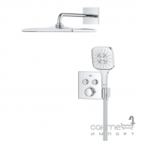 Душевая система скрытого монтажа с термостатом Grohe Grohtherm SmartControl Rainshower 310 Mono Cube 34865000 хром