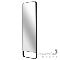 Прямокутне дзеркало у чорній металевій рамі Studio Glass Turmaline 400x1400