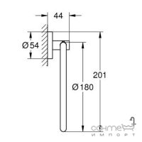 Кольцо для полотенца Grohe Essentials 1024612430 матовое черное