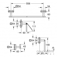 Набір аксесуарів Grohe QuickFix Start Cube 411152430 матовий чорний