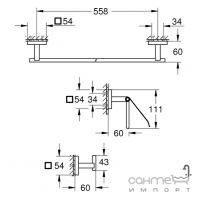 Набір аксесуарів Grohe QuickFix Start Cube 41124000 хром