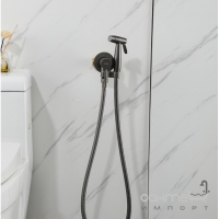 Гигиенический душ с смесителем Gappo G7206-9 Gun Grey оружейная сталь