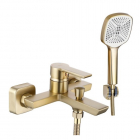 Змішувач для ванни з душовим гарнітуром Rea Argus REA-B6414 матове золото