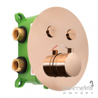 Душевая система скрытого монтажа с термостатом Rea Lungo Miler REA-P6613 розовое золото