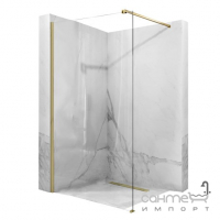 Бездверна душова кабіна Rea Aero Gold 100 REA-K4701 золото браш/прозоре скло